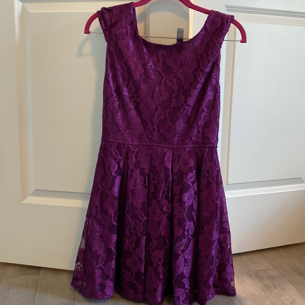 Purple lace dress